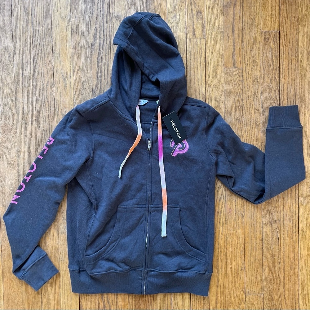 Peloton HO121 Ultimate Fleece Zip Hoodie Black Size Medium NWT